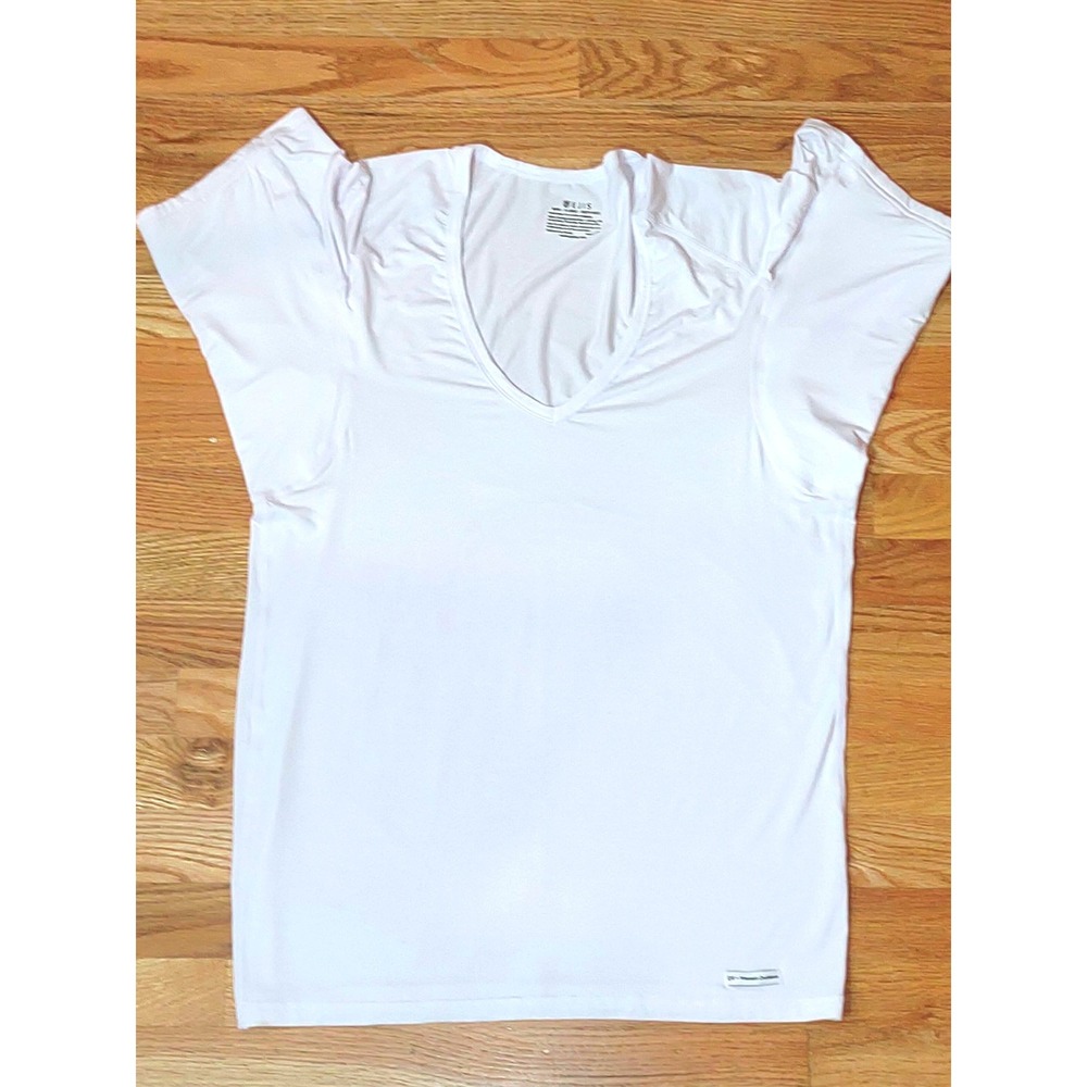 EJIS Mens‎ XL Undershirt White Sweat Proof Deep V-Neck Stain Protection - NWOT - Picture 2 of 8